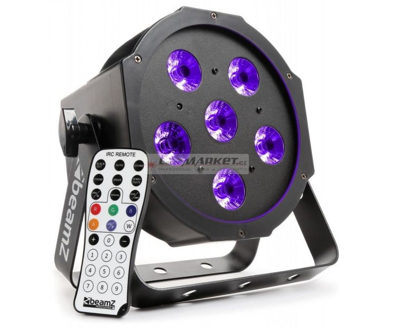 BeamZ BFP130 UV FlatPAR reflektor s IR, 6x 6W UV LED, DMX - poškozeno (SK151216)