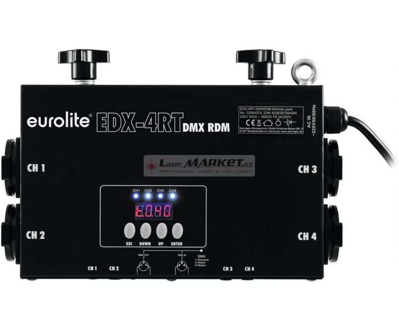 Eurolite EDX-4RT DMX RDM, stmívač